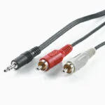 Roline Καλώδιο Ήχου 3.5mm male - RCA male Γκρι 5m με Επίχρυσους Ακροδέκτες 11.09.4345