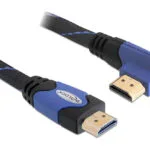 DeLock 82955 Angle (90°) Cable HDMI male - HDMI male 1m Μαύρο 82955