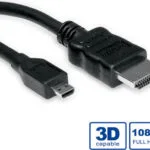 Roline 11.99.5581 HDMI 1.4 High Speed 1080p 120Hz Cable HDMI male - micro HDMI male 2m Μαύρο 11.99.5581