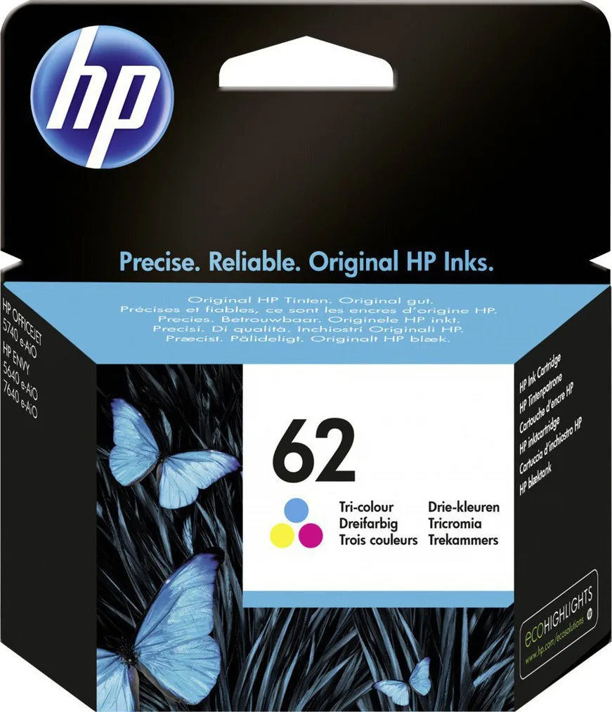20150311110112_hp_62_tri_color_c2p06ae.jpeg HP 62 Γνήσιο Μελάνι Εκτυπωτή InkJet Πολλαπλό (Color) (C2P06AE) - Image 1