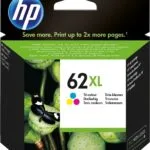 HP 62XL Γνήσιο Μελάνι Εκτυπωτή InkJet Πολλαπλό (Color) (C2P07AE)