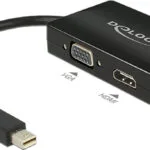 DeLock Μετατροπέας mini DisplayPort male σε DVI-D / HDMI / VGA female 1τμχ 62631
