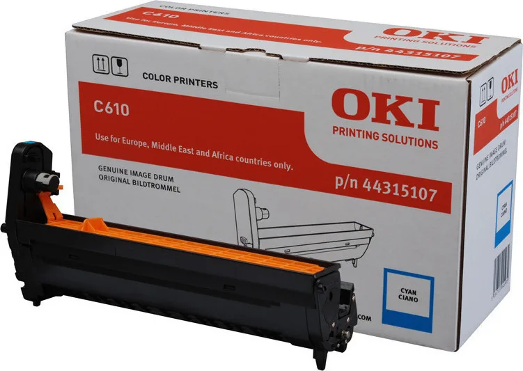 20160125130729_oki_c610_cyan.jpeg OKI 44315107 Γνήσιο Drum Laser Εκτυπωτή Κυανό 20000 Σελίδων 44315107 - Image 1
