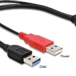 DeLock Μετατροπέας USB-A 2x male σε USB-A female 1τμχ 83176