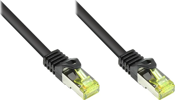 Good Connections S/FTP Cat.7 (10Gbps) Καλώδιο Δικτύου Ethernet 1m Μαύρο 8070R-010S - Image 1