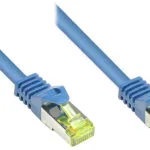 Alcasa S/FTP Cat.7 (10Gbps) Καλώδιο Δικτύου Ethernet 0.5m Μπλε 8070R-005B