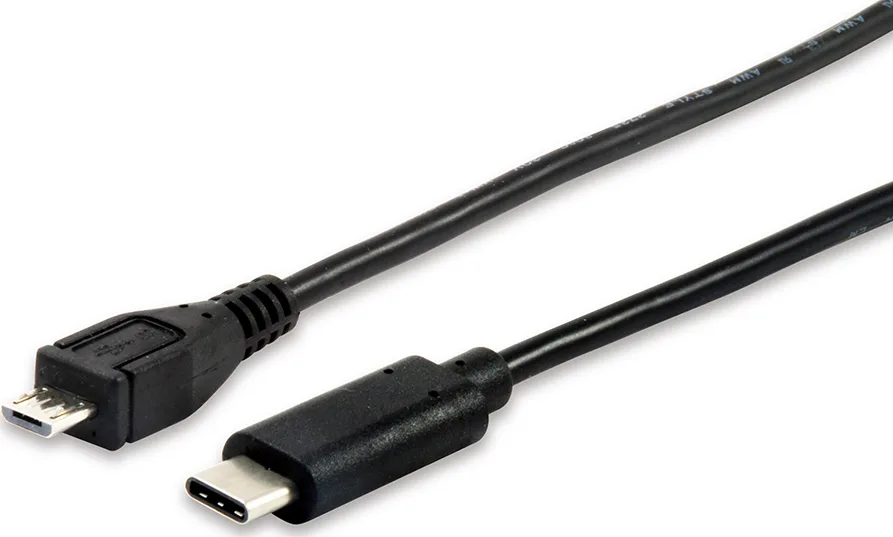 Equip USB 2.0 Cable USB-C male - micro USB-B Μαύρο 1.0m 12888407 - Image 1