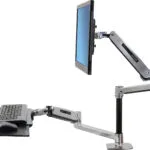Ergotron WorkFit-LX Βάση Γραφείου Οθόνης έως 42" με Βραχίονα Ασημί