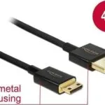 DeLock HDMI 2.0 Premium High Speed 4K 60Hz HDR Cable HDMI male - mini HDMI male 3m Μαύρο 84779