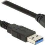 DeLock Regular USB 3.0 to micro USB Cable Μαύρο 1m (85072)