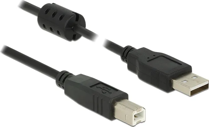 DeLock USB 2.0 Cable USB-A male - USB-B male 1.5m (84896) - Image 1