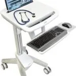 Ergotron StyleView Βάση Δαπέδου Οθόνης έως 17.3" με Ροδάκια Λευκή