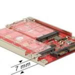 DeLock 2.5″ Converter SATA 22pin to M.2/mSATA with frame 7mm