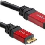 DeLock Regular USB 3.0 to micro USB Cable Μαύρο 2m (82761)