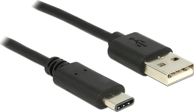DeLock USB 2.0 Cable USB-C male - USB-A Μαύρο 0.5m 83326 - Image 1