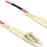 DeLock Καλώδιο Οπτικής Ίνας LC-LC 3m Ροζ 84642