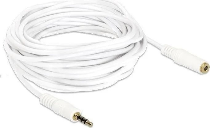 20170605163505_delock_cable_3_5mm_male_3_5mm_female_5m_84484.jpeg DeLock Καλώδιο Ήχου TRRS 3.5mm male - 3.5mm female Λευκό 5m 84484 - Image 1