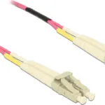 DeLock Καλώδιο Οπτικής Ίνας LC-LC 10m Ροζ 84644
