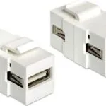 DeLock Μετατροπέας USB-A female σε USB-A female Λευκό 1τμχ 86317