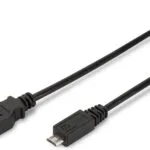 Digitus Regular USB 2.0 to micro USB Cable Μαύρο 3m (AK-300110-030-S)