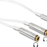 DeLock Μετατροπέας 3.5mm male σε 3.5mm 2x female Λευκό 1τμχ 65355