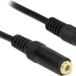 DeLock Καλώδιο Ήχου 3.5mm male - 3.5mm female Μαύρο 2m 83766