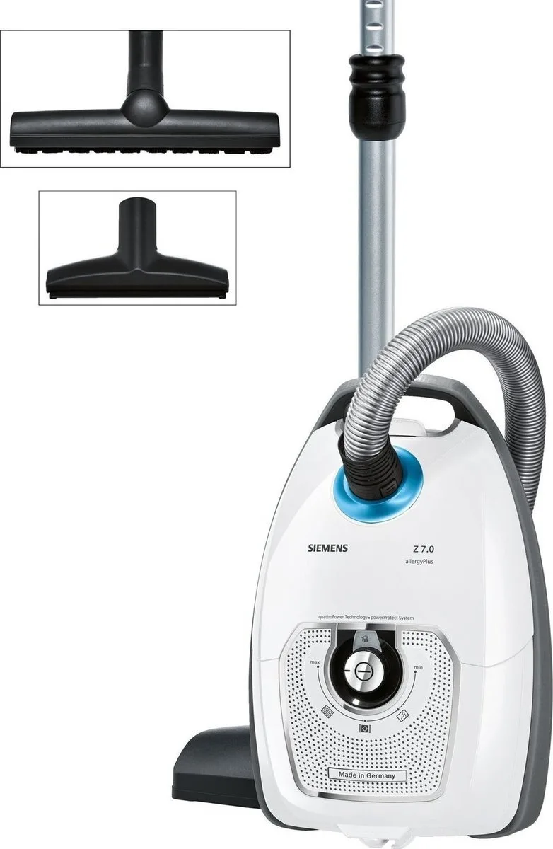 20170904145018_58f3ec0d.jpeg Siemens VSZ 7442 S Ηλεκτρική Σκούπα 650W με Σακούλα 5lt Λευκή - Image 1