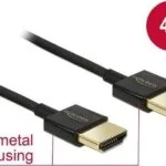 DeLock HDMI 1.4 High Speed 1080p 120Hz Cable HDMI male - HDMI male 0.25m Μαύρο 85117