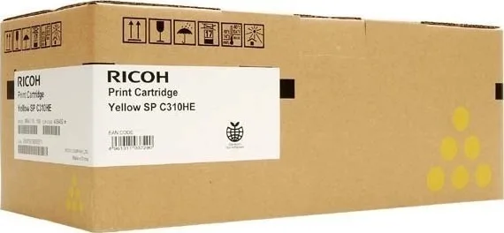 Ricoh Type SPC310 Γνήσιο Toner Laser Εκτυπωτή Κίτρινο High Yield 6000 Σελίδων 407635 - Image 1