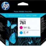 HP 761 Γνήσιο Πακέτο 2 Μελανιών Εκτυπωτή InkJet Κυανό / Ματζέντα (CH646A)