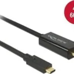 DeLock Cable HDMI male - USB-C male 3m Μαύρο 85292