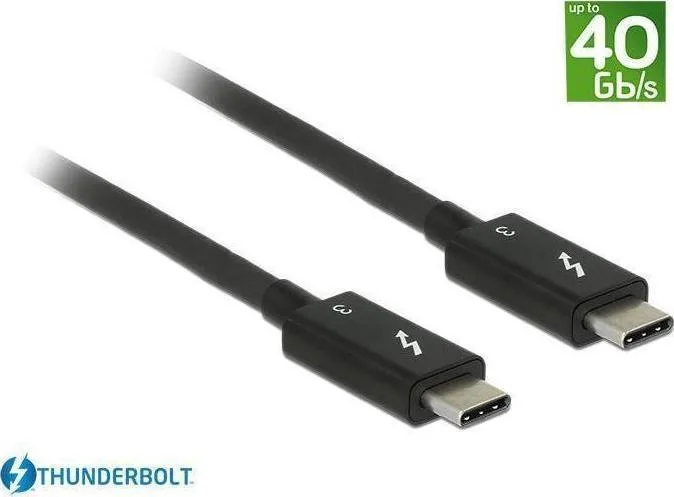 DeLock Thunderbolt 3 Cable 100W Μαύρο 0.5m (84844) - Image 1