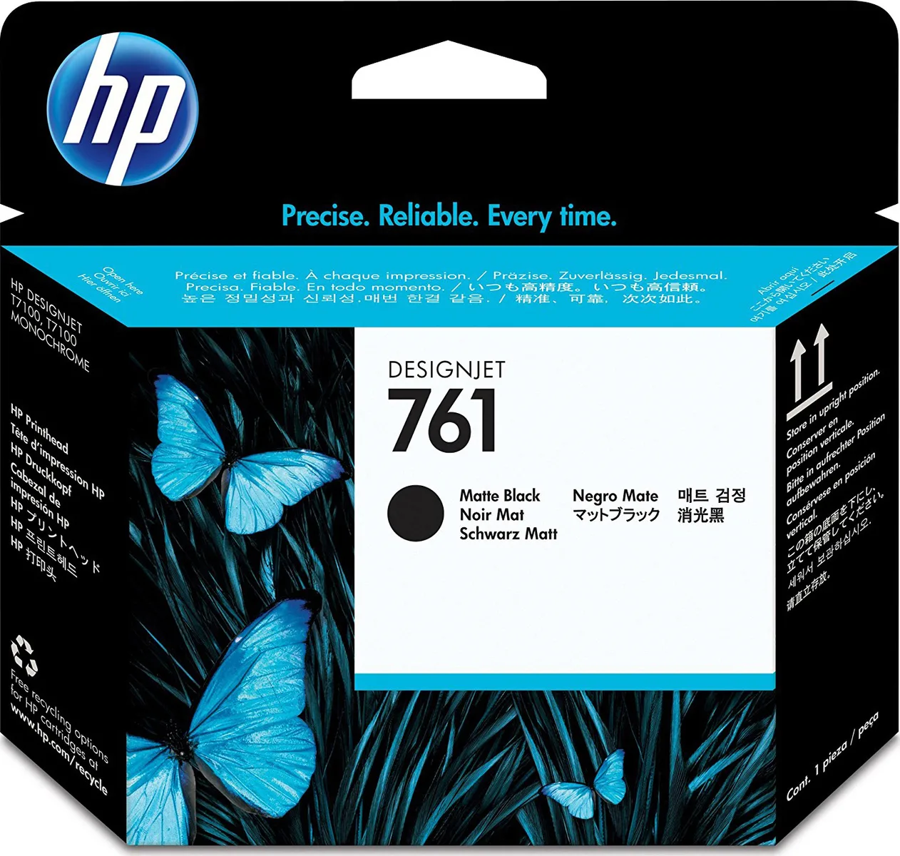 20171128124124_hp_761_matte_black_matte_black_printhead_ch648a.jpeg HP 761 Γνήσιο Πακέτο Μελανιών Εκτυπωτή InkJet Μαύρο (CH648A) - Image 1