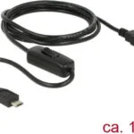 DeLock Regular USB 2.0 to micro USB Cable Μαύρο 1.2m (84803)
