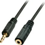 Lindy Καλώδιο Ήχου 3.5mm male - 3.5mm female Μαύρο 3m με Επίχρυσους Ακροδέκτες 35653