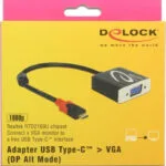 DeLock Μετατροπέας USB-C male σε VGA female 1τμχ 62994