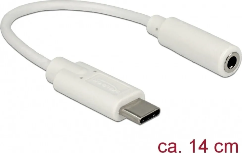 20180821110706_delock_usb_c_male_3_5mm_female_65913.jpeg DeLock Μετατροπέας USB-C male σε 3.5mm female Λευκό (65913) - Image 1