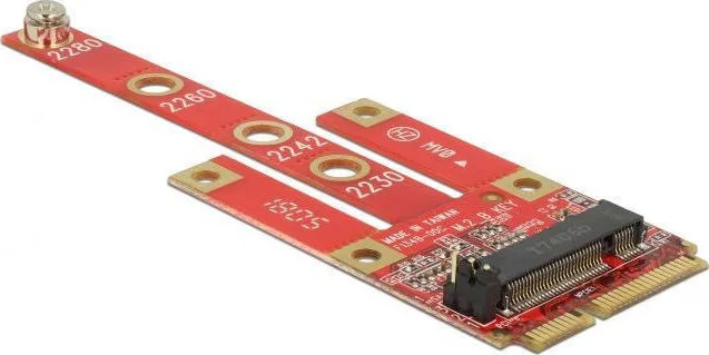 20181008144725_delock_converter_mini_pcie_m_2_key_b_slot_micro_sim_slot.jpeg DeLock Converter Mini PCIe > M.2 Key B slot + Micro SIM slot - Image 1