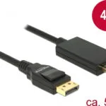 DeLock Cable DisplayPort male - HDMI male 5m Μαύρο (85319)