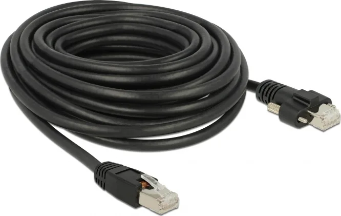 DeLock U/FTP (STP) Cat.6 (Gigabit) Καλώδιο Δικτύου Ethernet 10m Μαύρο 85672 - Image 1