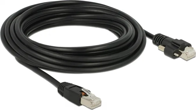 DeLock U/FTP (STP) Cat.6 (Gigabit) Καλώδιο Δικτύου Ethernet 5m Μαύρο 85670 - Image 1