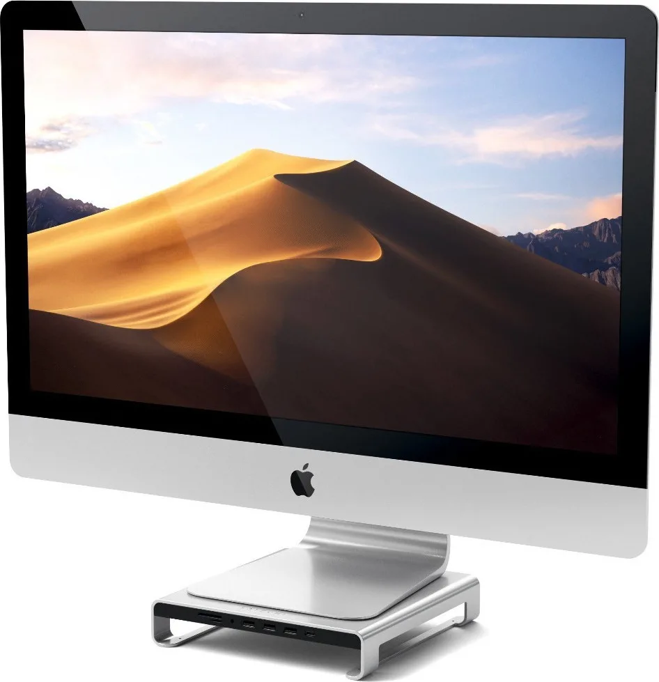 20190205093529_satechi_aluminum_monitor_stand_hub_for_imac_silver.jpeg Satechi Επιτραπέζια Βάση Οθόνης έως 27" Ασημί (SA-ST-AMSHS) - Image 1