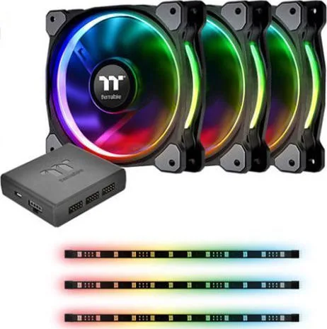 Thermaltake Riing Plus 12 Radiator Fan Lumi Plus TT Premium Case Fan 120mm (1500rpm / 48.34cfm) με RGB Φωτισμό και Σύνδεση 4-Pin PWM 3τμχ - Image 1