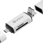 Sandberg Card Reader micro USB USB 3.0 Type-C για SD/microSD Λευκό (136-28)