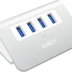 Aukey CB-H5 Hub 4 Θυρών USB 3.0 με σύνδεση USB-A Λευκό