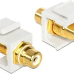 DeLock Μετατροπέας RCA female σε RCA female Λευκό 1τμχ 86310
