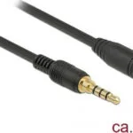 DeLock Καλώδιο Ήχου TRRS 3.5mm male - 3.5mm female Μαύρο 2m 85631