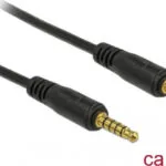 DeLock Καλώδιο Ήχου TRRRS 3.5mm male - 3.5mm male Μαύρο 5m 85699