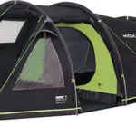 High Peak Χειμερινή Σκηνή Camping Τούνελ Ορειβασίας Γκρι με Διπλό Πανί για 3 Άτομα Αδιάβροχη 4000mm 385x190x120εκ. 11535