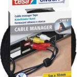 Tesa On&Off Cable Manager Αυτοκόλλητη Ταινία Χριτς Χρατς Μαύρη 5mx10mm 55239-00000-00